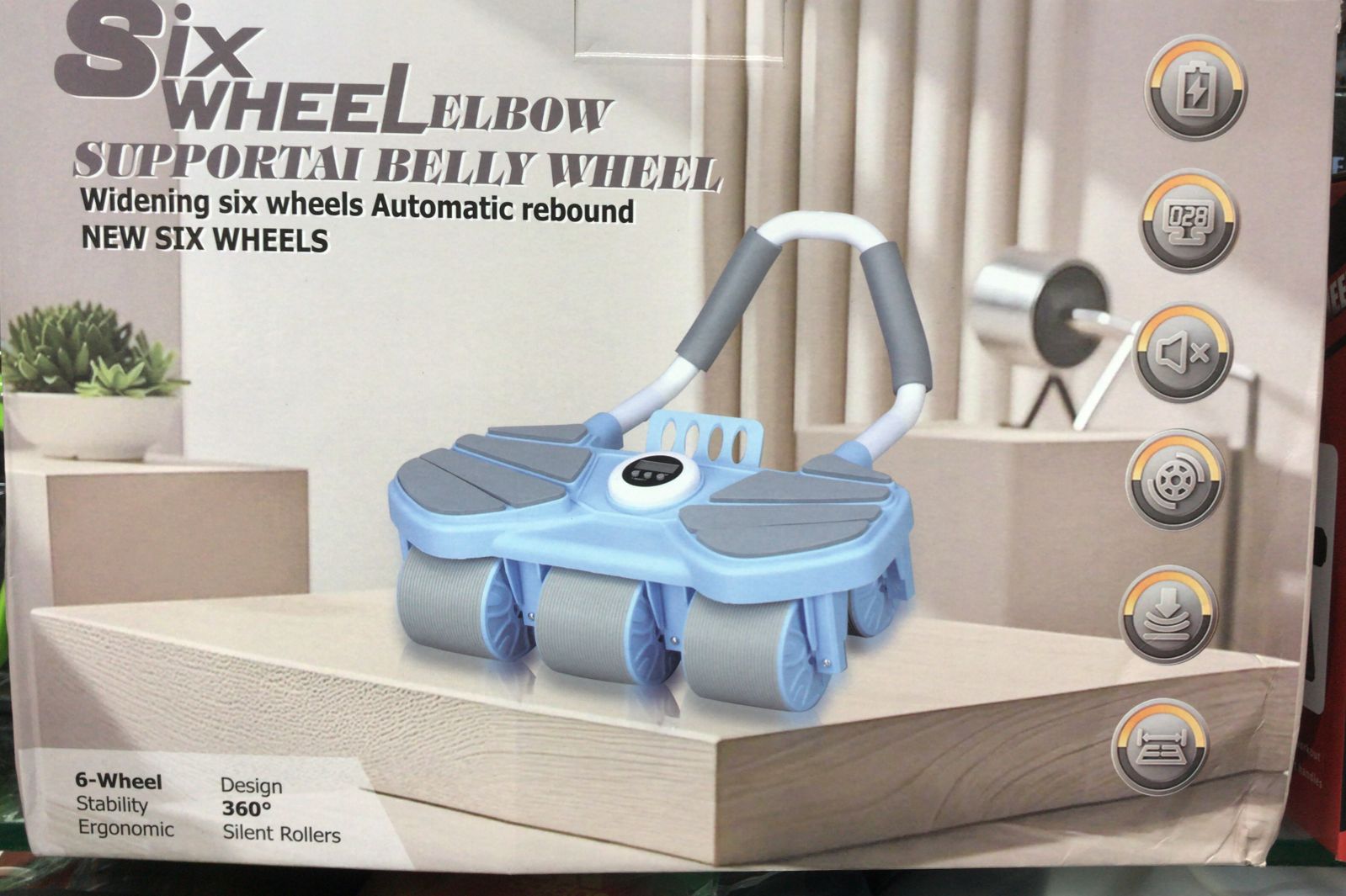 Rebound Abdominal 6 Wheel